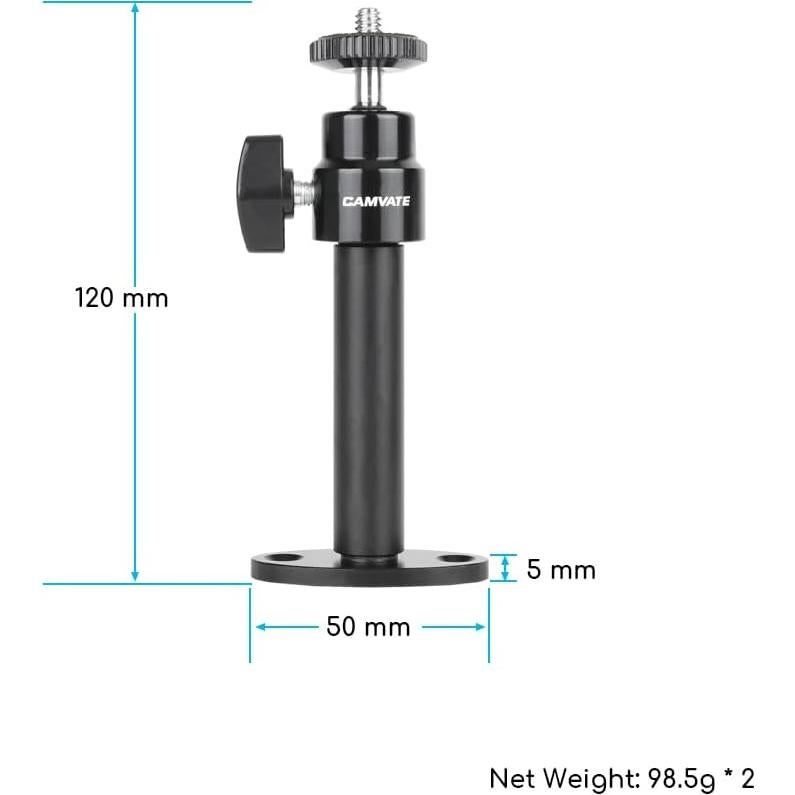 Soporte de Pared CAMVATE con Cabeza de Bola Mini 1/4"-20