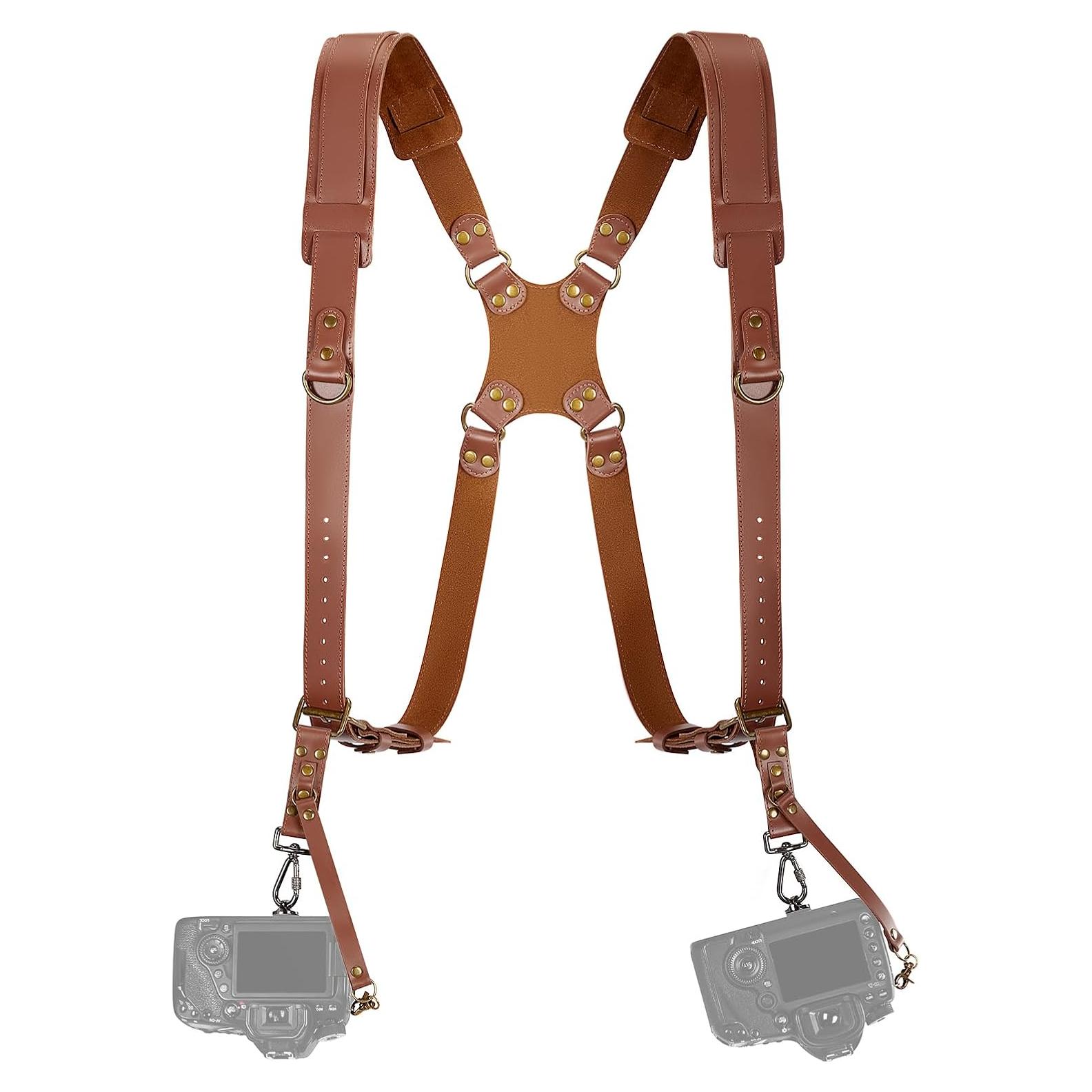 Arnés Doble para Cámara DSLR/SRL Jumyee - Cuero Ajustable