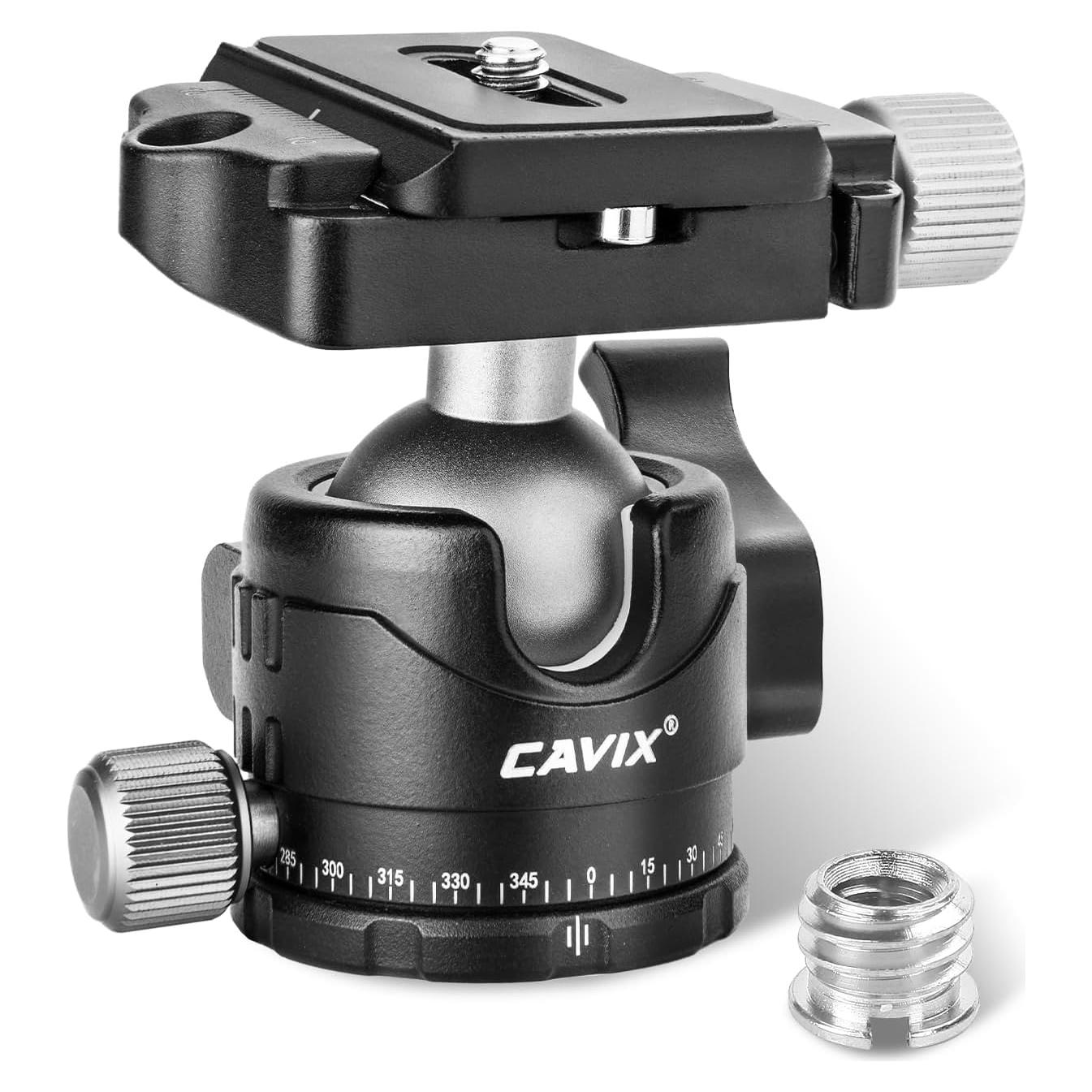 Cabezal de bola CAVIX H-46 para trípode 20kg con liberación rápida