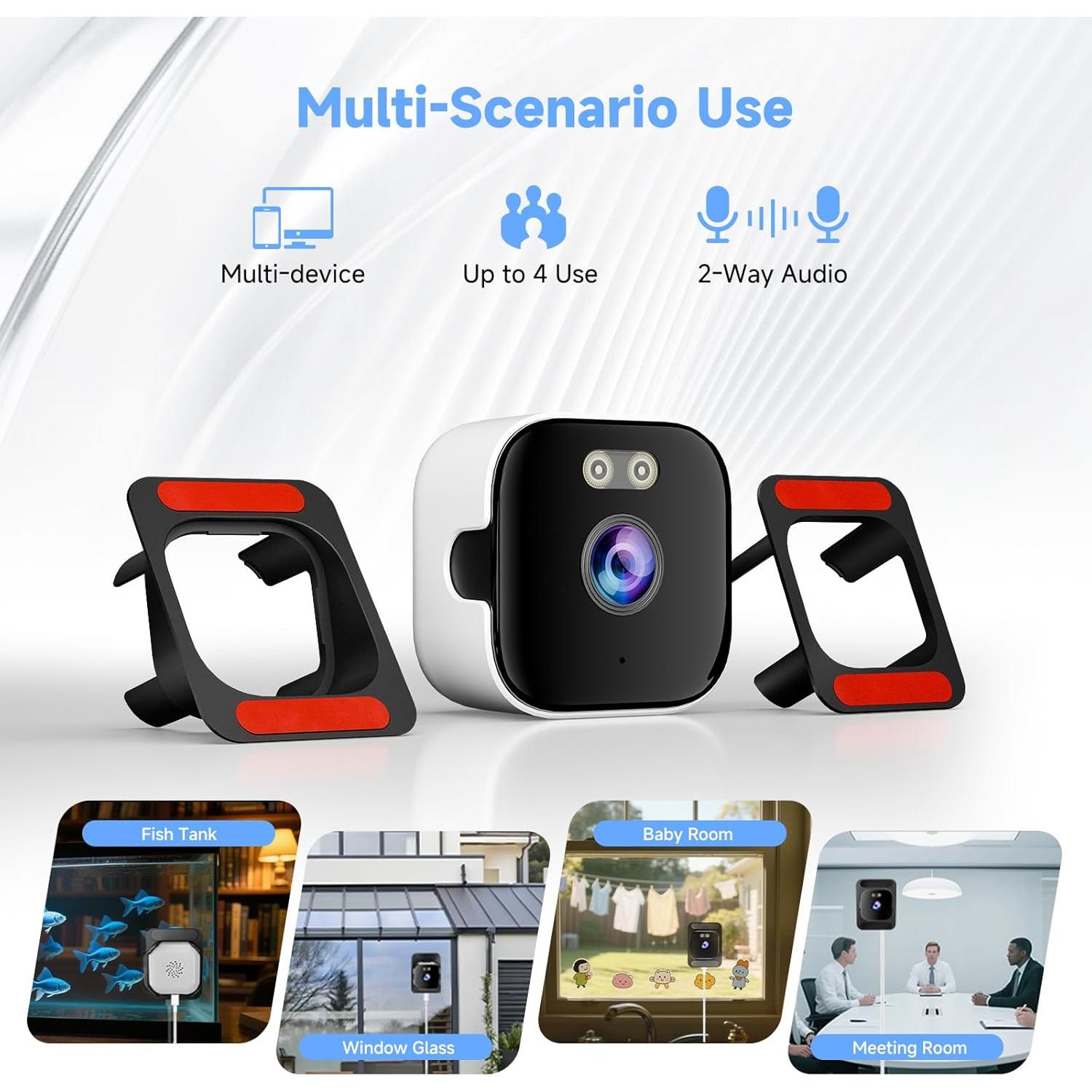 Cámara de Seguridad para Ventanas AXB 4K con Detección de Movimiento