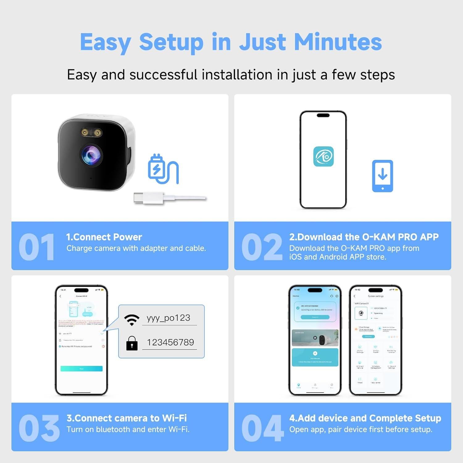 Cámara de Seguridad para Ventanas AXB 4K con Detección de Movimiento