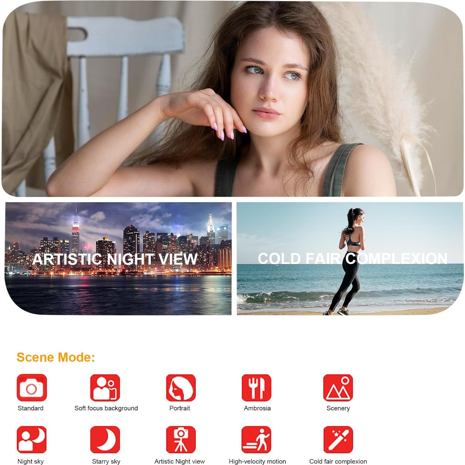 Cámara Digital Uziikl 5K UHD 80MP con Pantalla Flip 3"