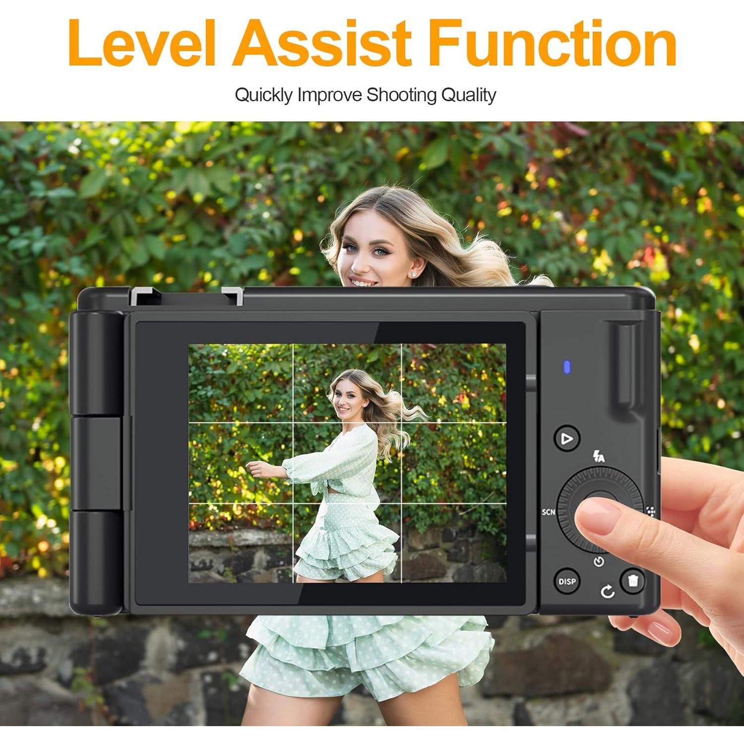 Cámara Digital Uziikl 5K UHD 80MP con Pantalla Flip 3"