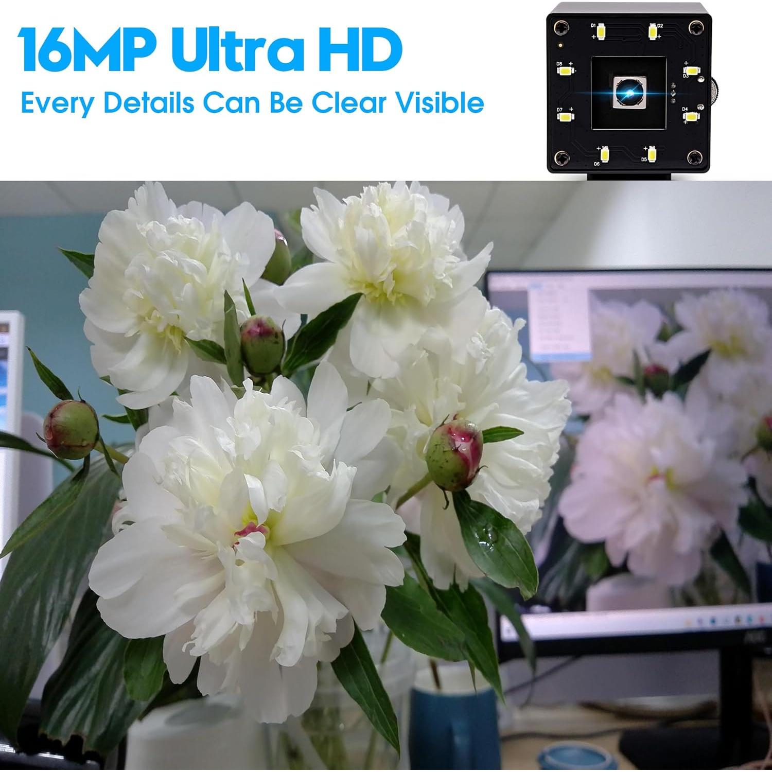 Cámara USB 16MP IFWATER Autofocus 68° Ultra HD Plug&Play