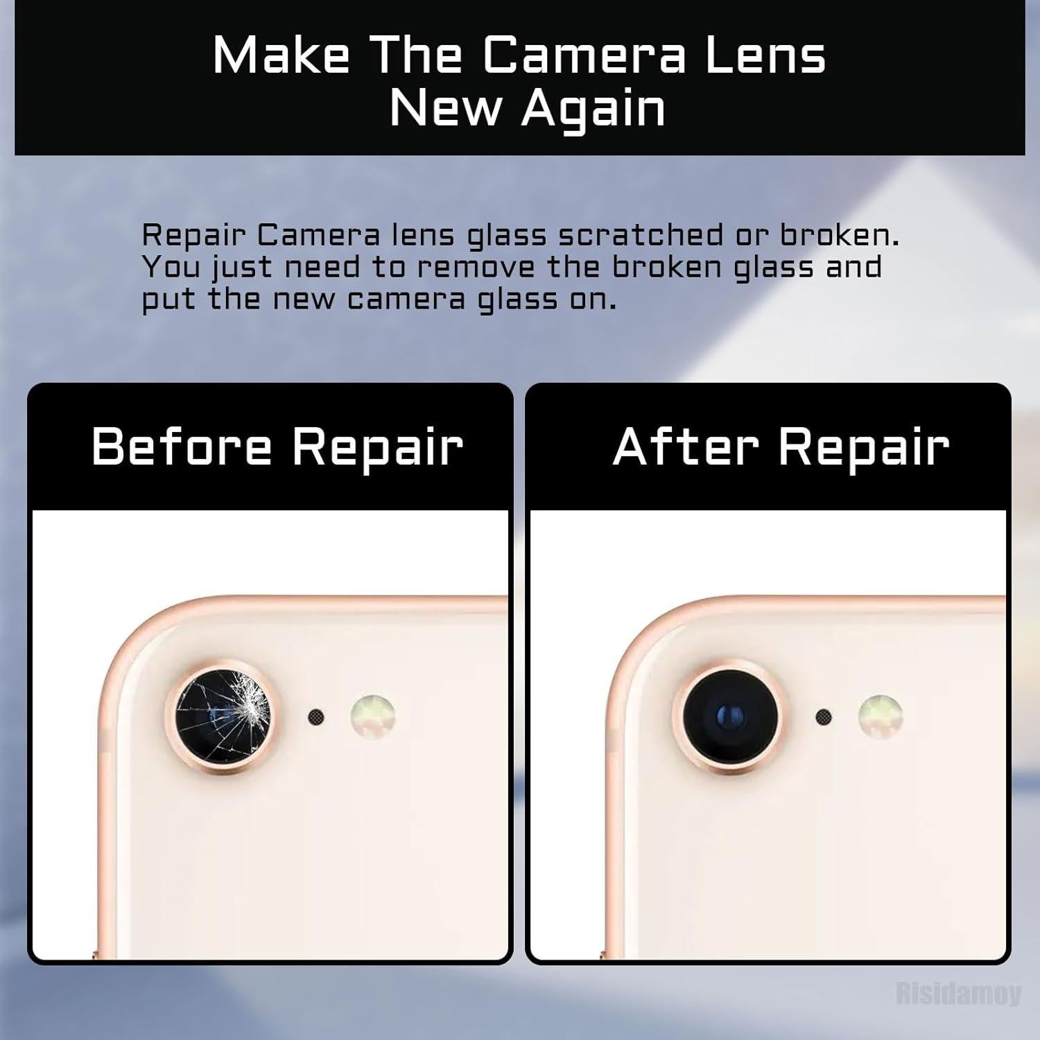 2 Sets Reemplazo Lente Cámara Trasera OEM iPhone 7/8/SE 2020