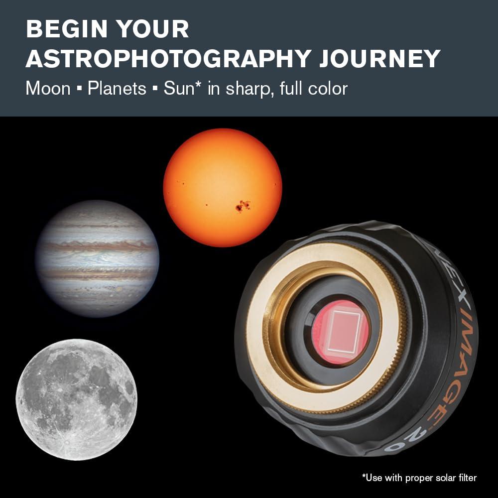 Cámara Planetaria Celestron NexImage 20 - 20MP CMOS para Astrofotografía