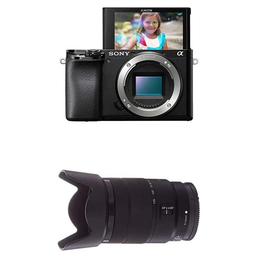 Cámara sin espejo Sony Alpha A6100 + Lente Zoom 18-135mm
