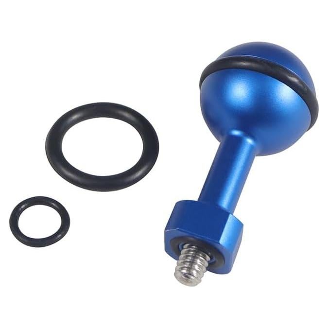 Soporte de Cabeza de Bola Yornimir para Cámara Submarina - Aluminio Azul