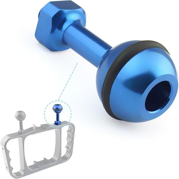 Soporte de Cabeza de Bola Yornimir para Cámara Submarina - Aluminio Azul