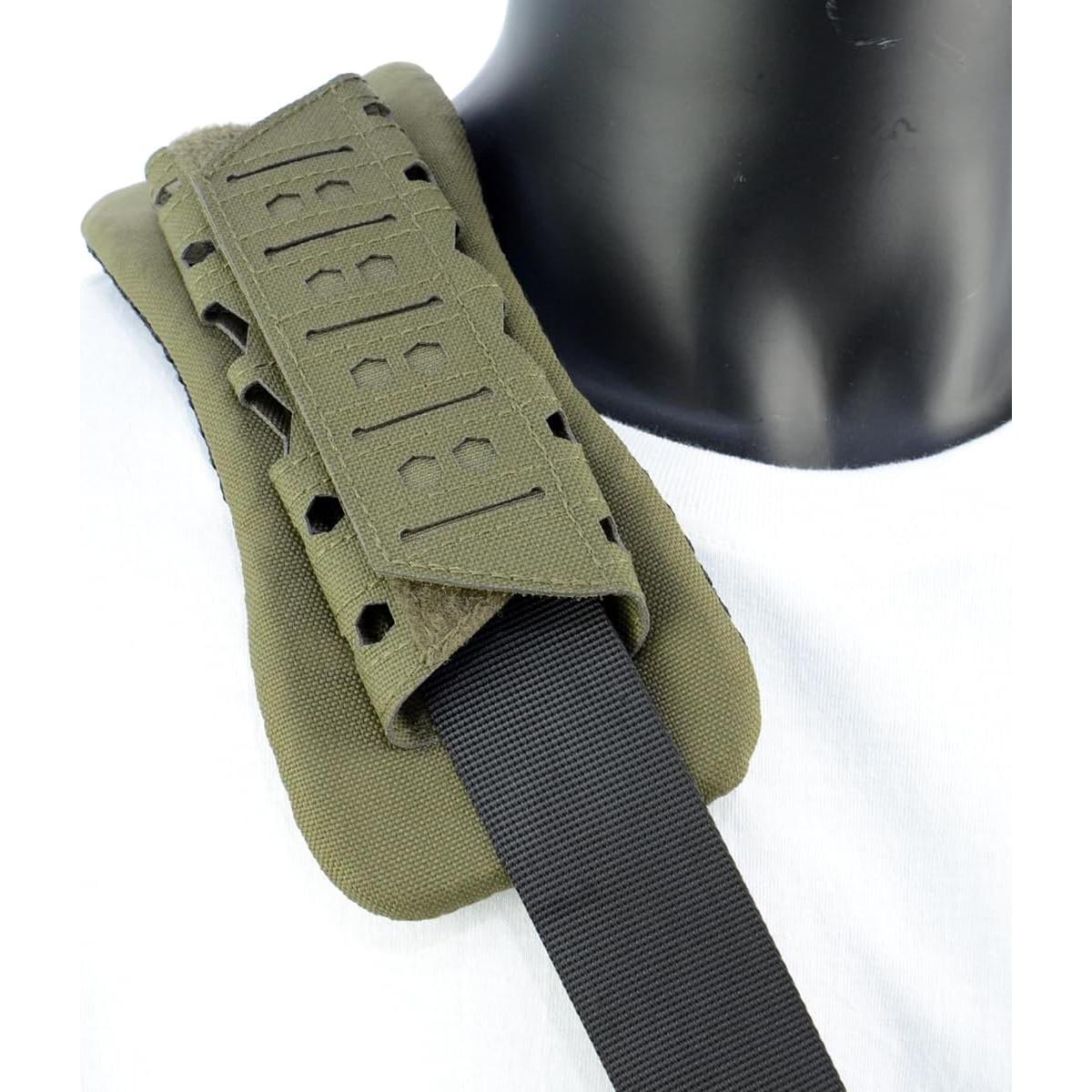 Almohadilla de Hombro Táctica Zamudam Nylon Verde 22x6.5cm