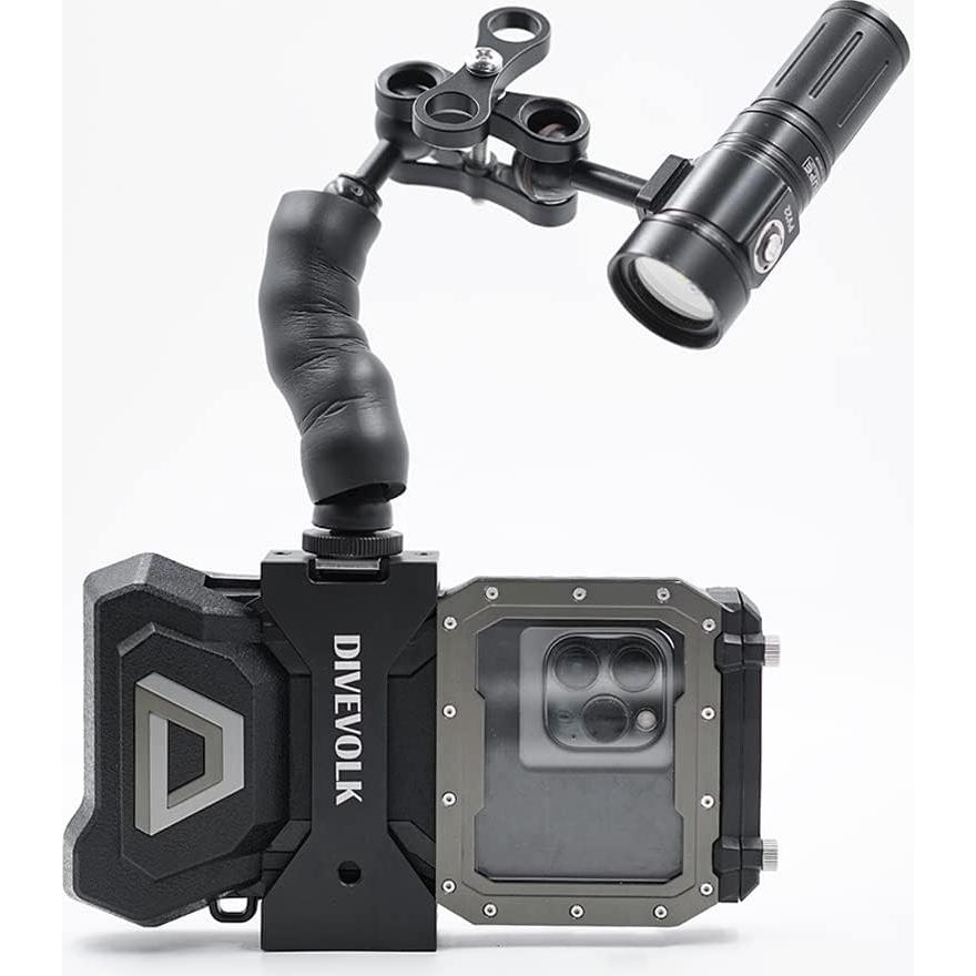 Brazo Flexible DIVEVOLK para Carcasa Submarina SEATOUCH 4 MAX