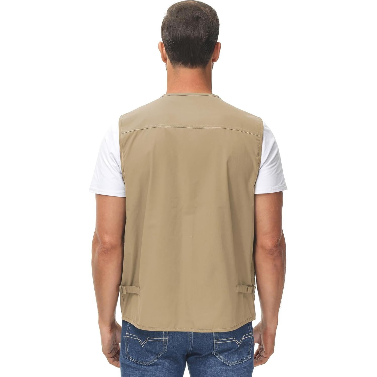 Chaleco de Pesca Lentta para Hombre 16 Bolsillos Secado Rápido