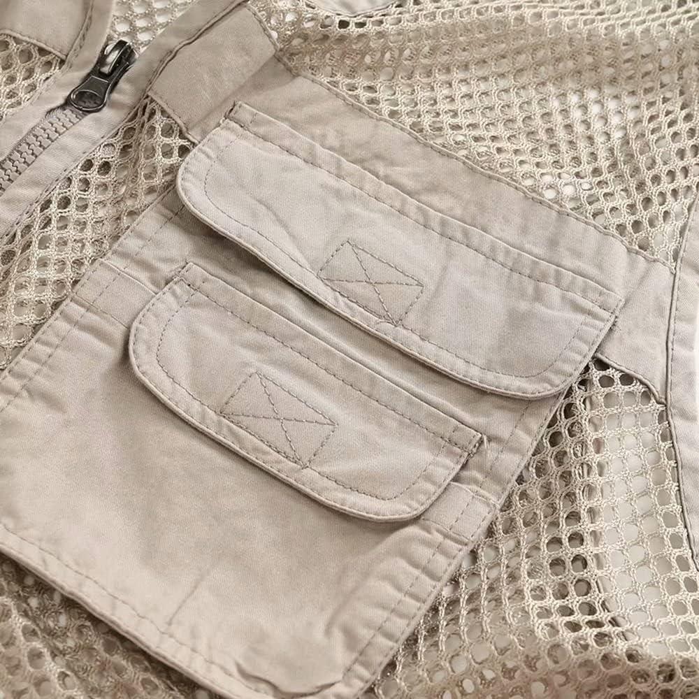 Chaleco de Pesca Transpirable Unisex con Múltiples Bolsillos