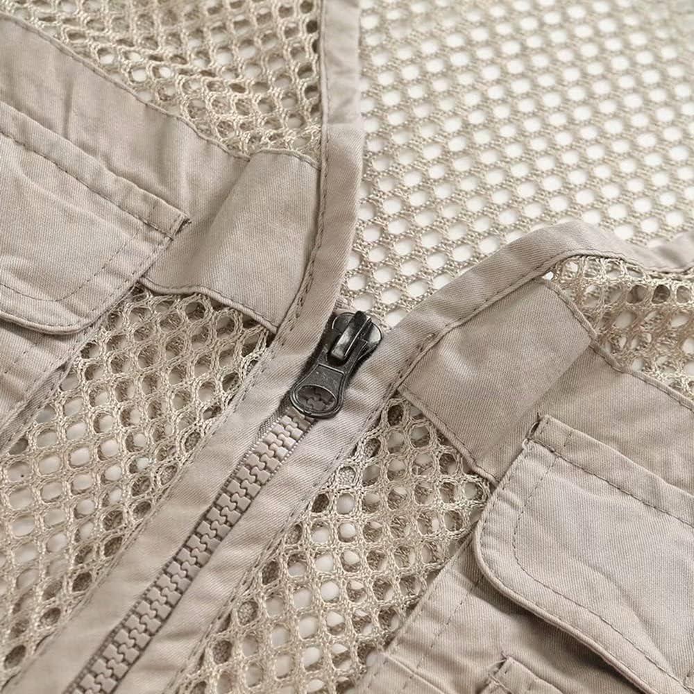 Chaleco de Pesca Transpirable Unisex con Múltiples Bolsillos