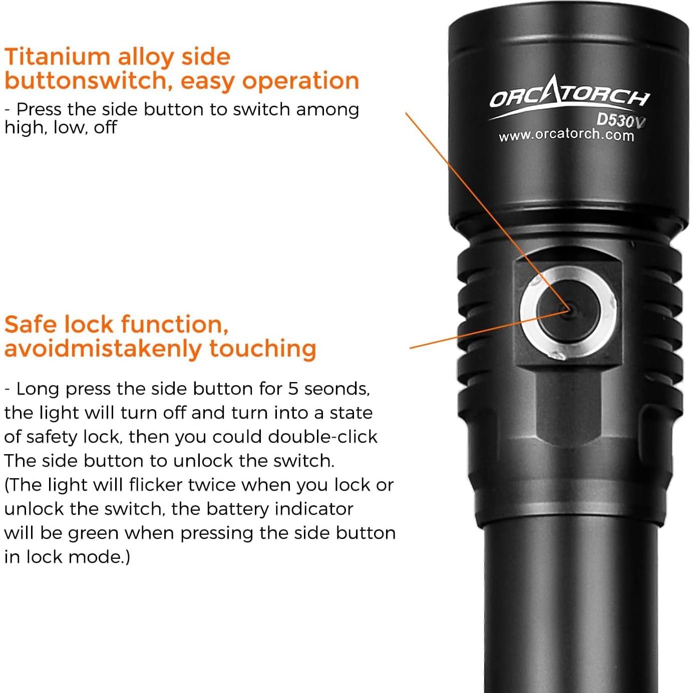Luz de Video LED Roja ORCATORCH D530V 160 Lúmenes 120°