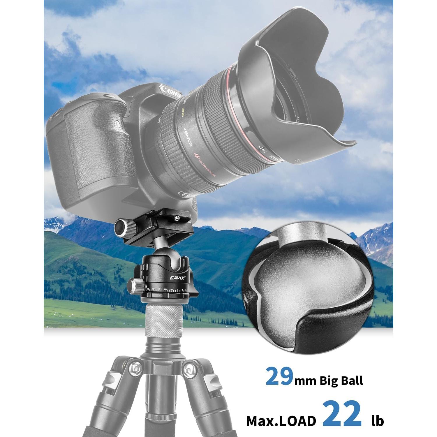 Cabeza de Trípode CAVIX H-29S con Placa Rápida 10kg