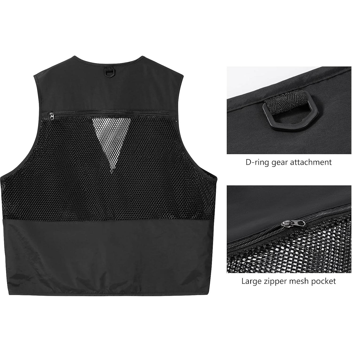 Chaleco de Pesca Unisex Bassdash con Múltiples Bolsillos