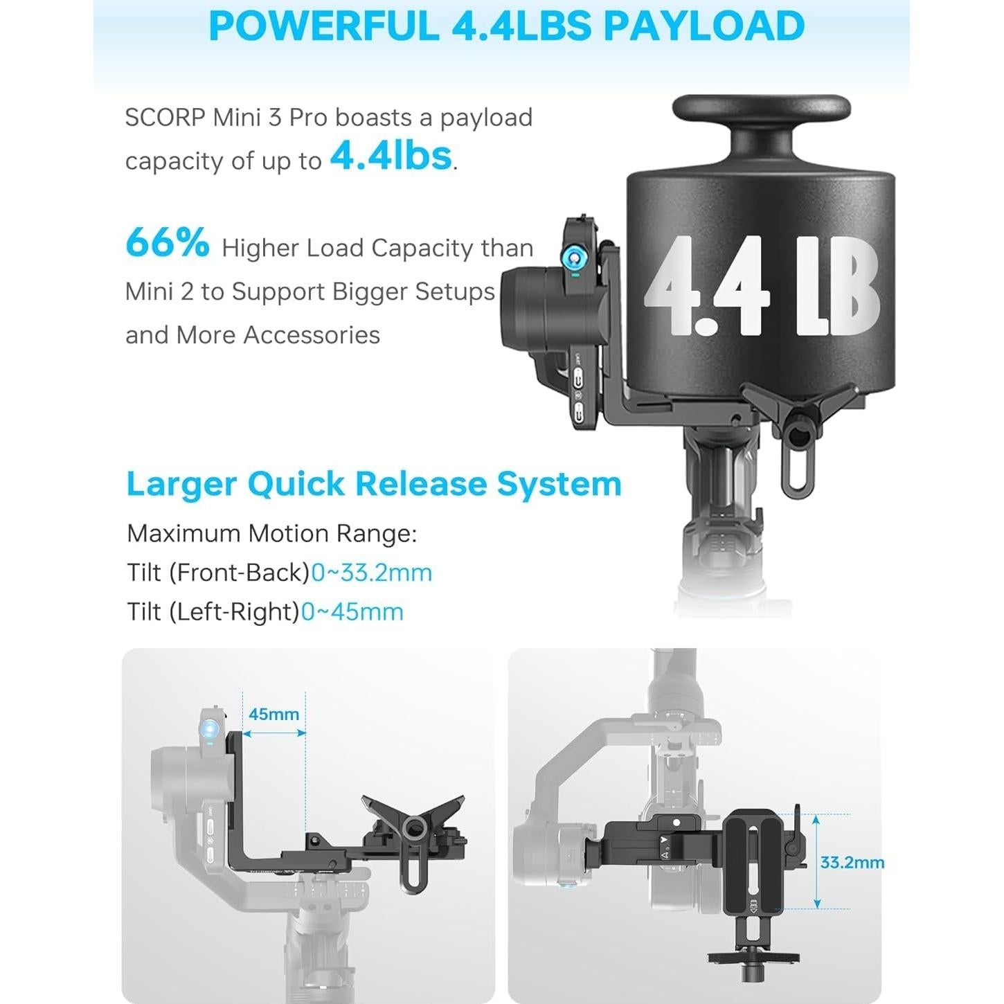 Estabilizador de Cardán FeiyuTech SCORP Mini 3 Pro 2kg
