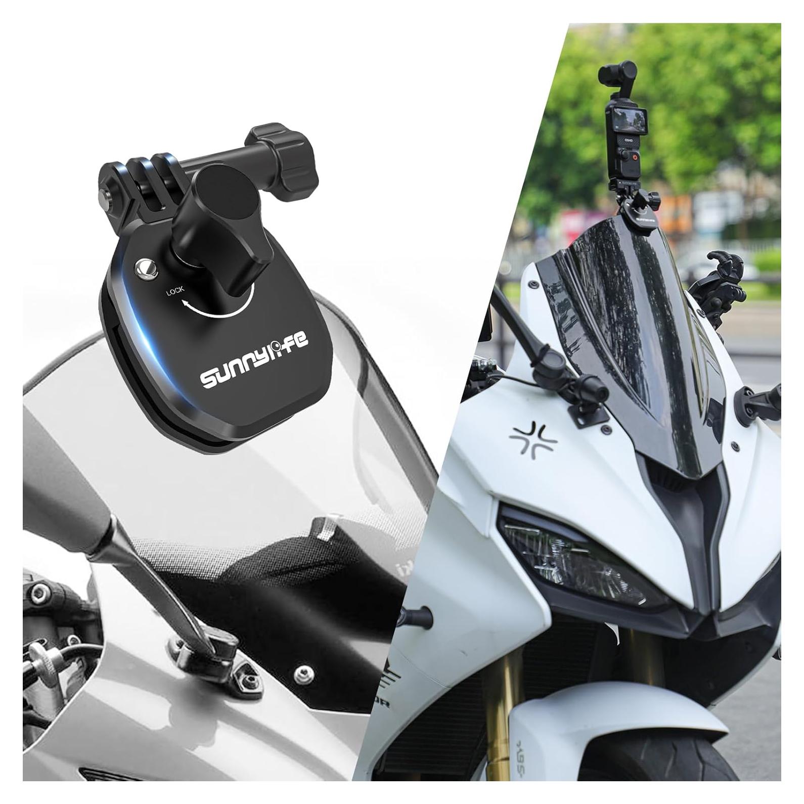 Soporte Fijo para Cámara de Acción LIBOQIAO Parabrisas Motocicleta