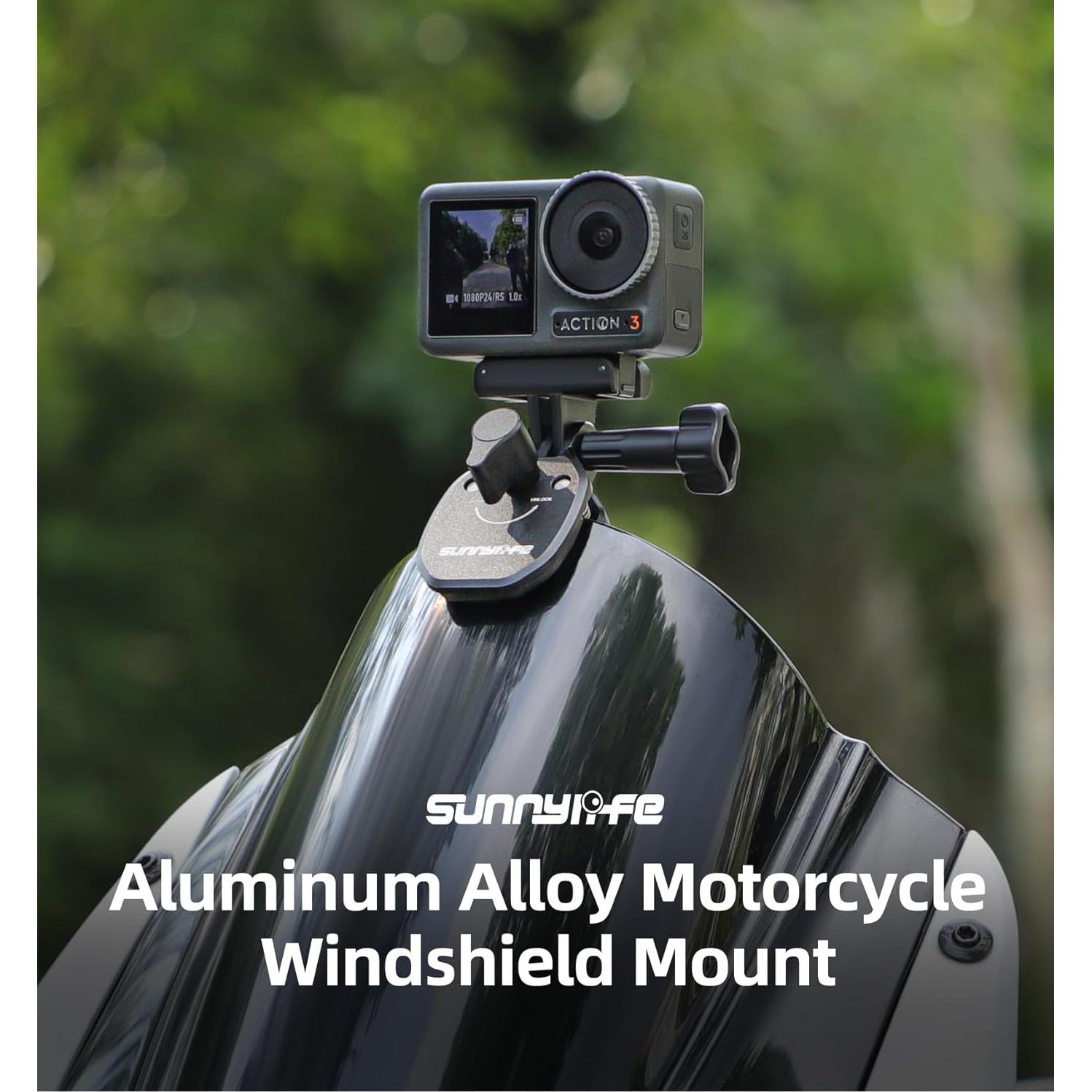 Soporte Fijo para Cámara de Acción LIBOQIAO Parabrisas Motocicleta