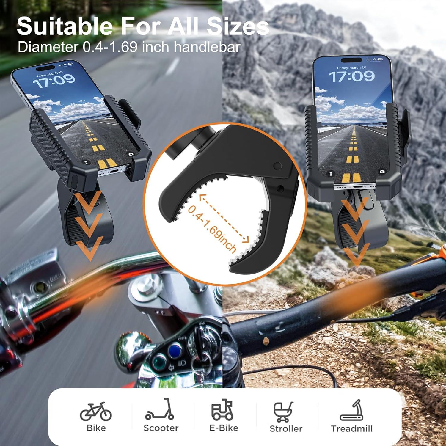 Soporte para Teléfono de Motocicleta Wonwood con Cámara Abierta