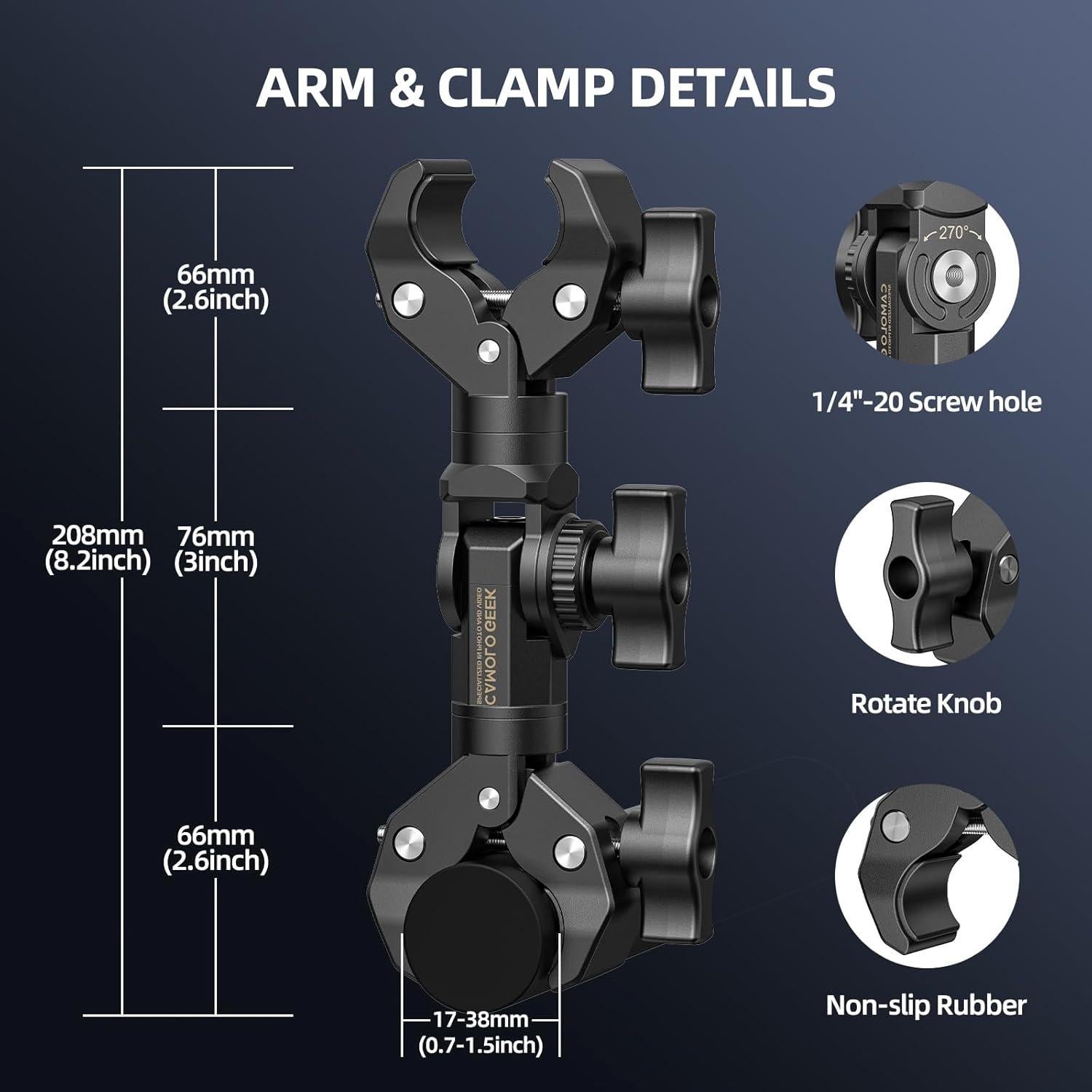 Soporte de Manillar y Palo de Selfie Invisible CAMOLO 1.5m