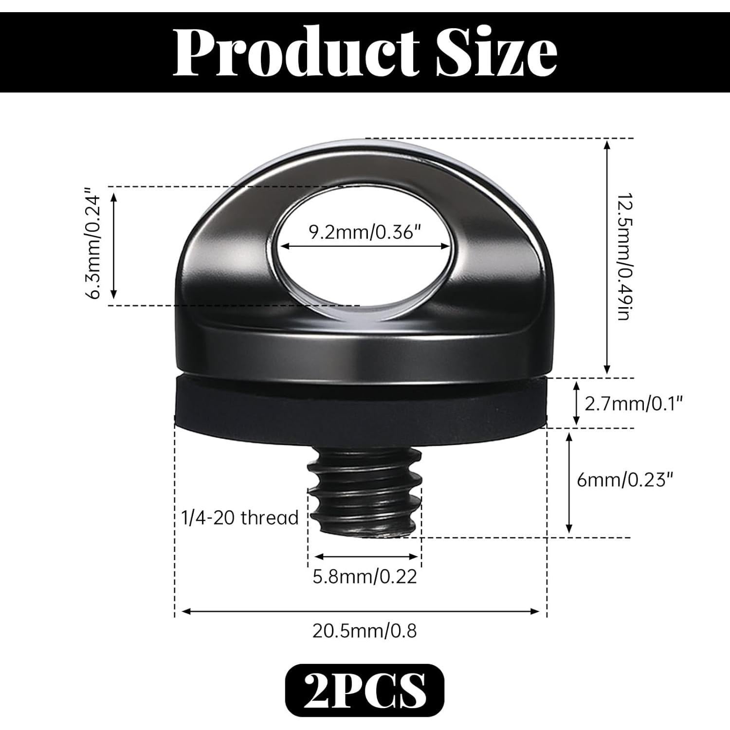 Soporte de Tornillo para Correa de Cámara Trinkrittey 1/4"