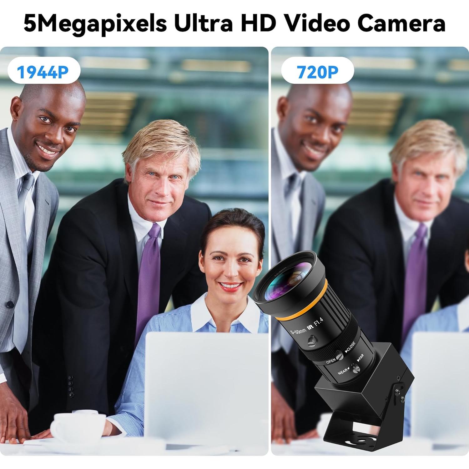 Cámara USB Industrial 5MP IFWATER con Lente 5-50mm 10X