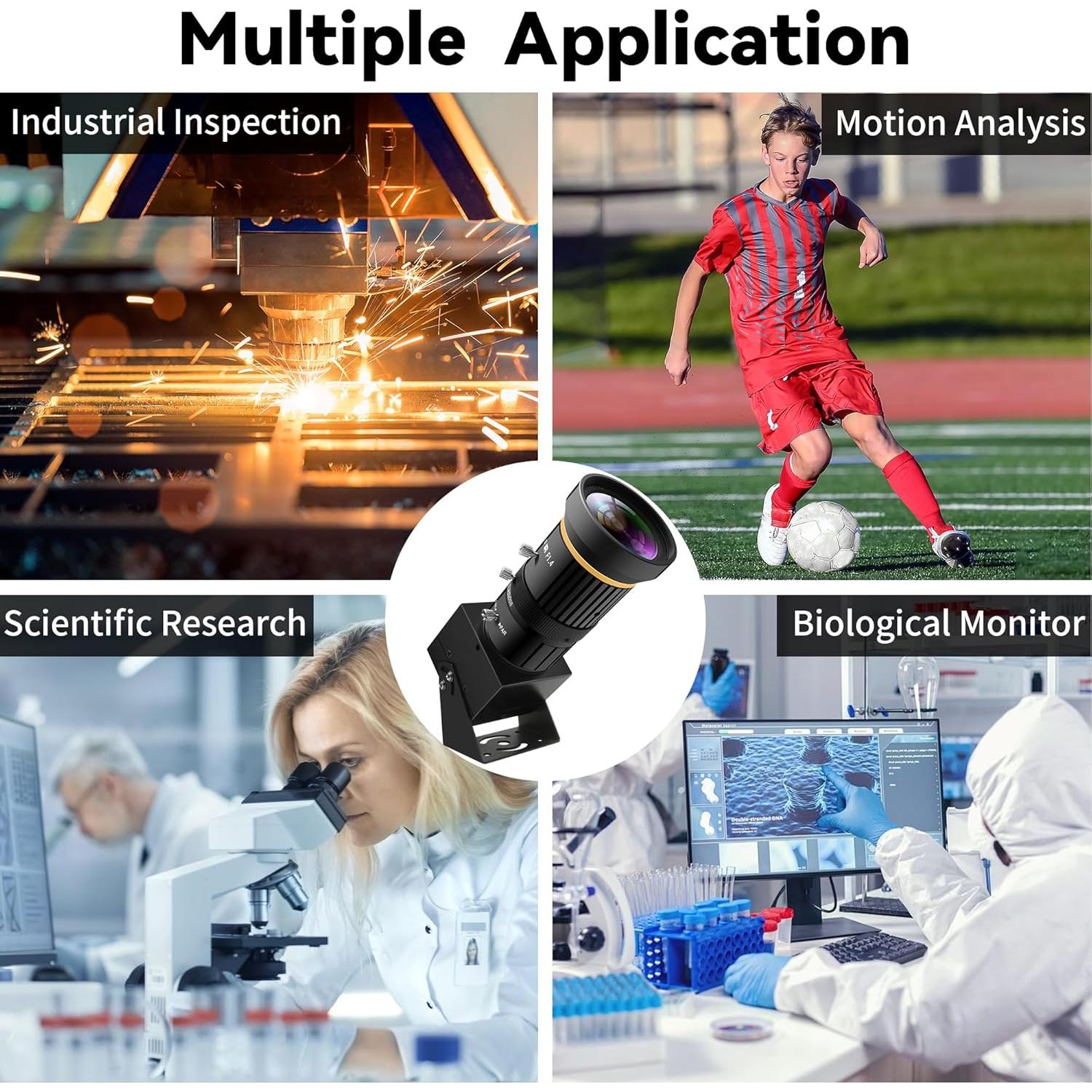 Cámara USB Industrial 5MP IFWATER con Lente 5-50mm 10X