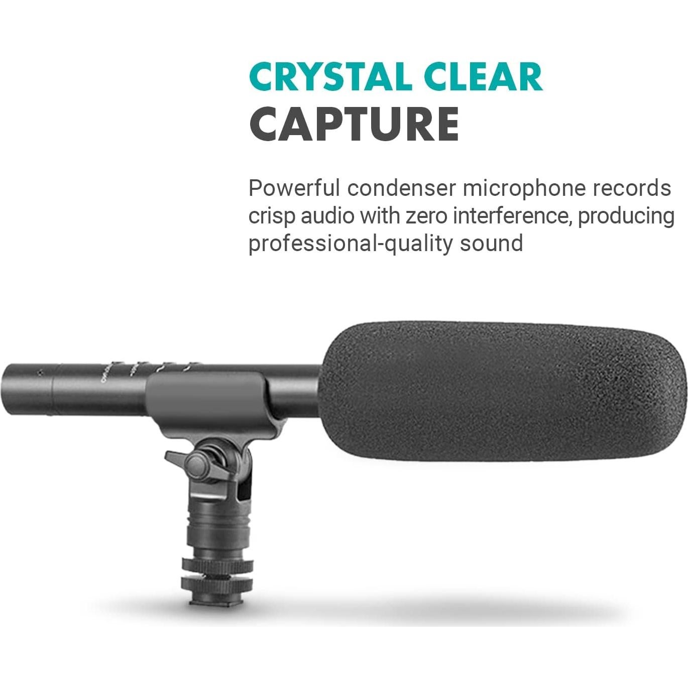 Micrófono Movo BWS1000 Shotgun con Blimp y Accesorios