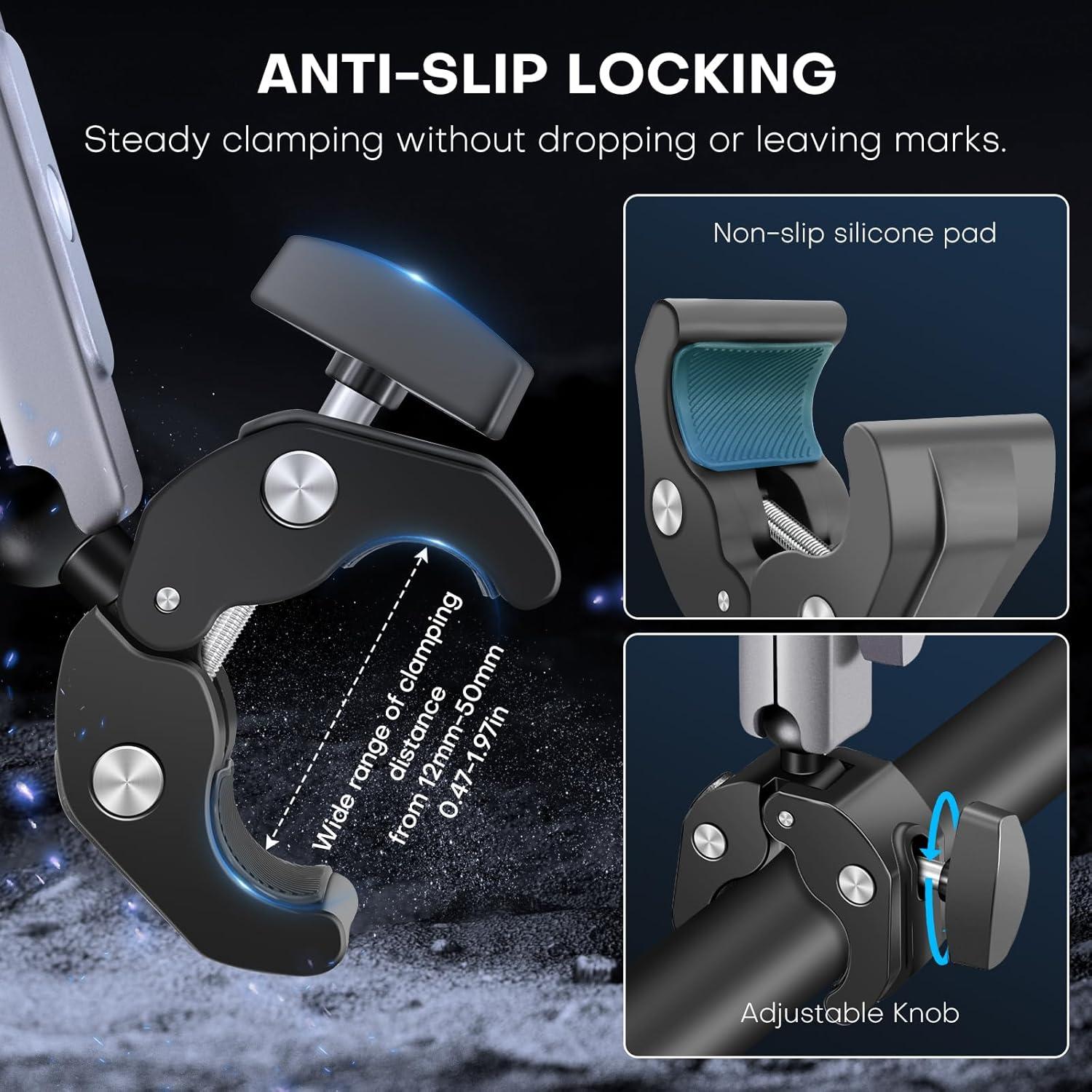 Soporte de Cámara REYGEAK para Bicicleta 360° Doble Bola