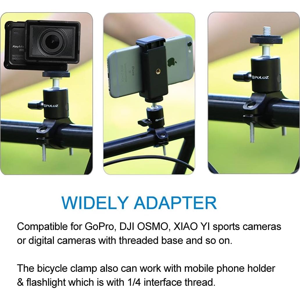 Soporte de Manillar PULUZ para Cámara de Bicicleta y Moto