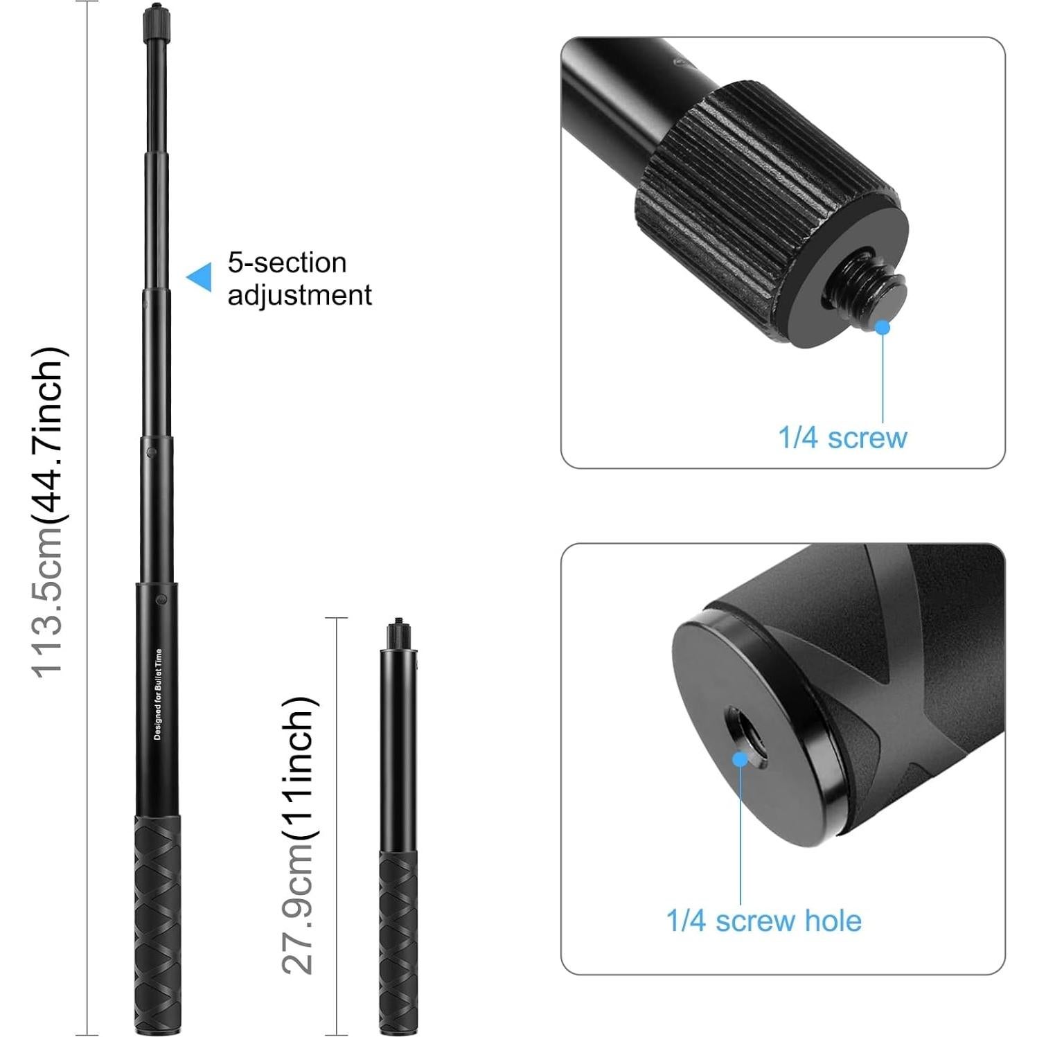 Soporte de Manillar INVINEEX para GoPro e Insta 360 - Ajustable