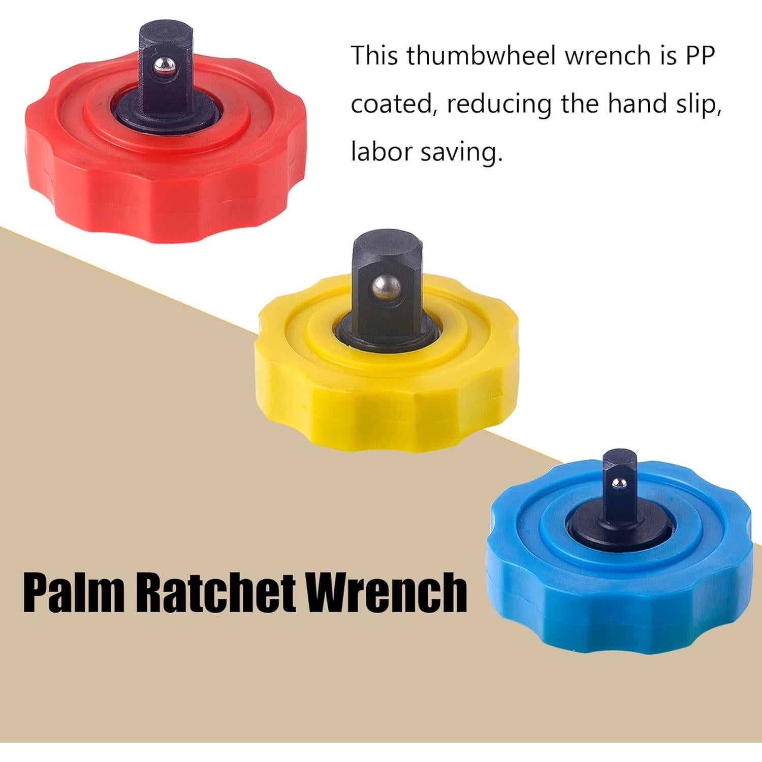 Juego de Llave de Carraca WINTOWIN 3pcs 72 Dientes Multicolor