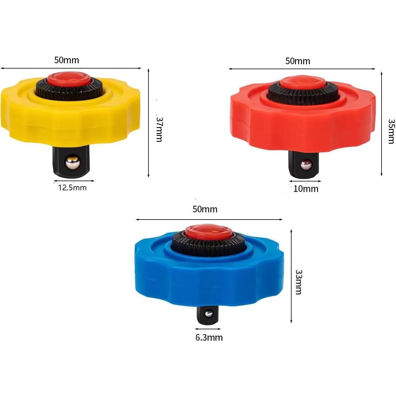 Juego de Llave de Carraca WINTOWIN 3pcs 72 Dientes Multicolor