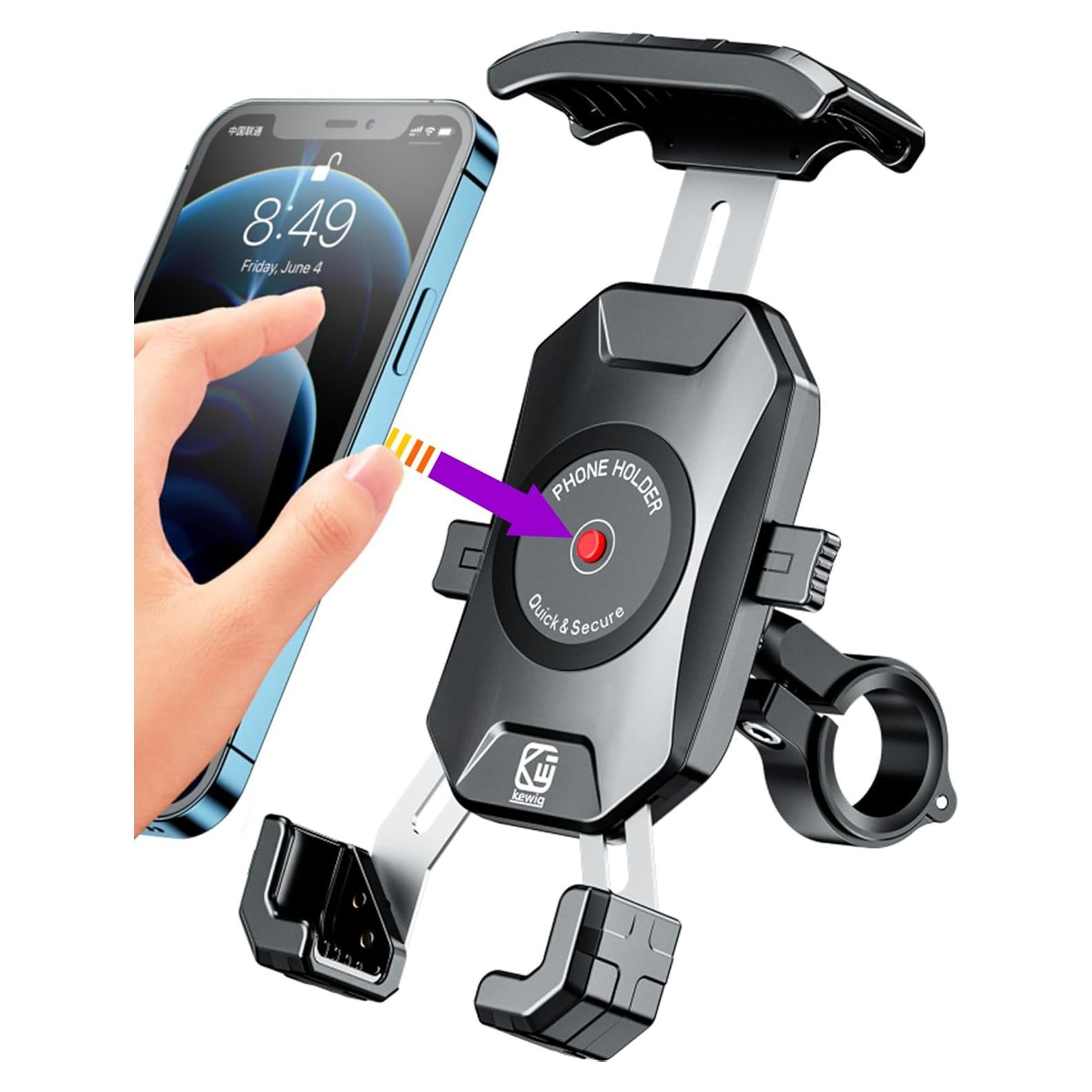 Soporte para Teléfono de Motocicleta BRCOVAN Aluminio 6061-T6