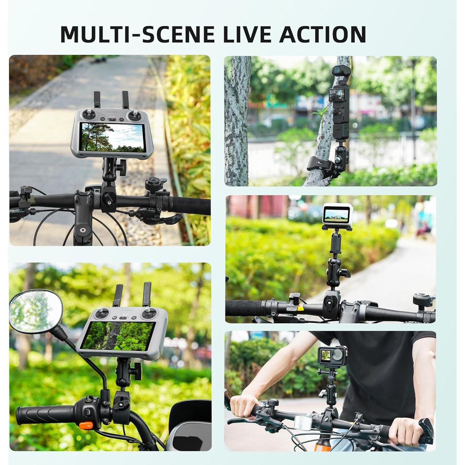 Soporte para Bicicleta DJI RC 2 Flymile con Cabezal 360°