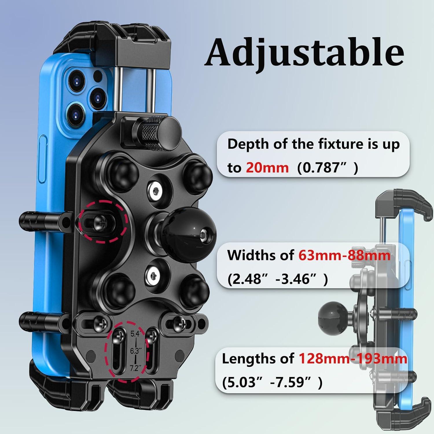 Soporte para Teléfono de Motocicleta LOKTENWO Antivibración