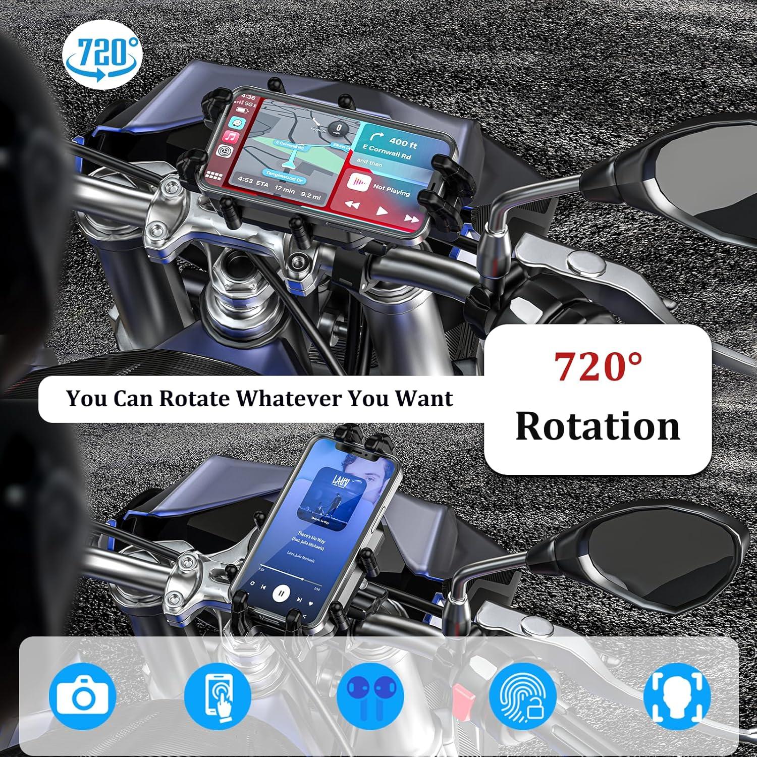 Soporte para Teléfono de Motocicleta LOKTENWO Antivibración