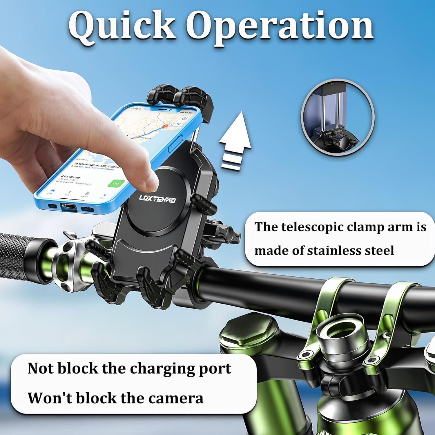 Soporte para Teléfono de Motocicleta LOKTENWO Antivibración