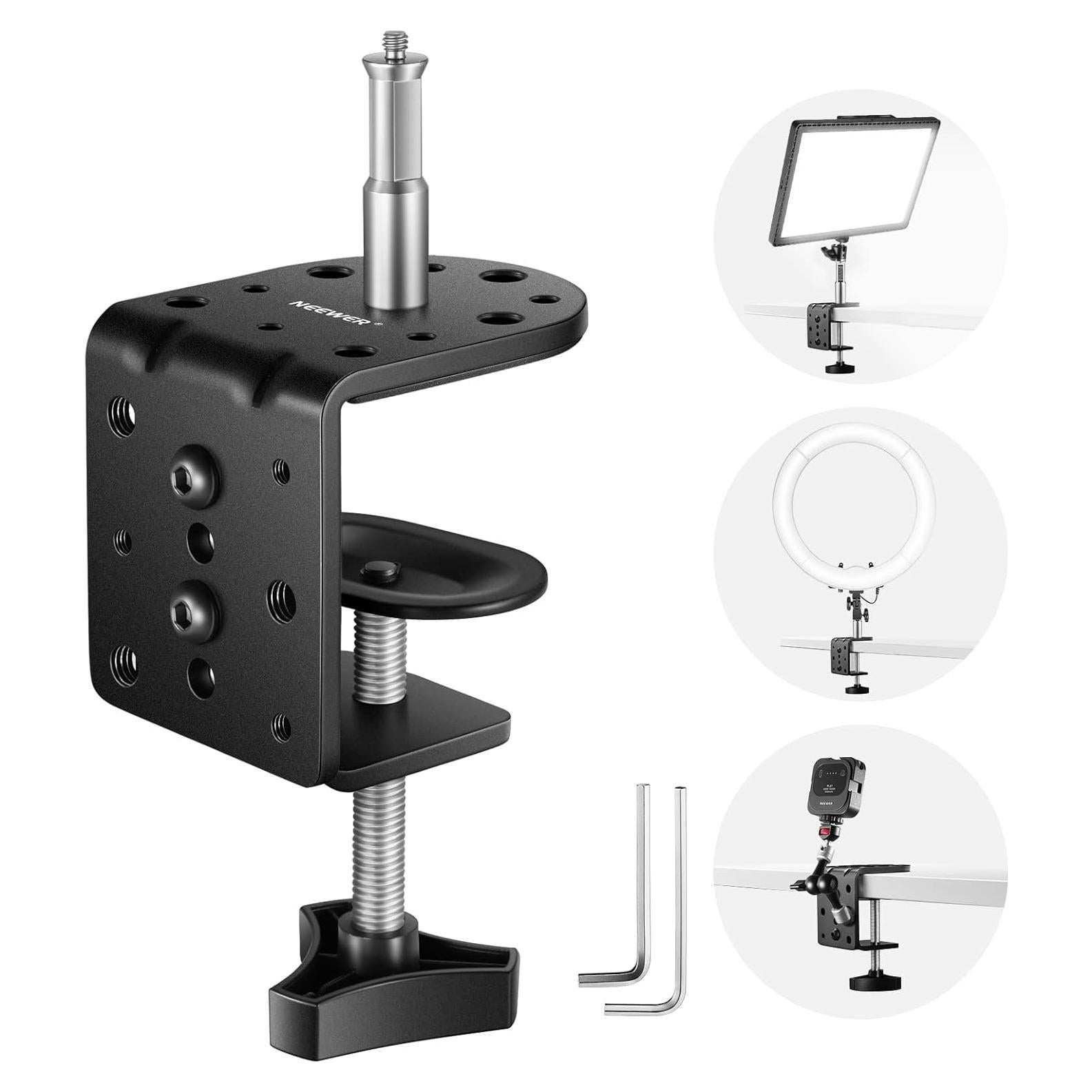 Abrazadera C Ajustable NEEWER con Columna de Montaje 20kg