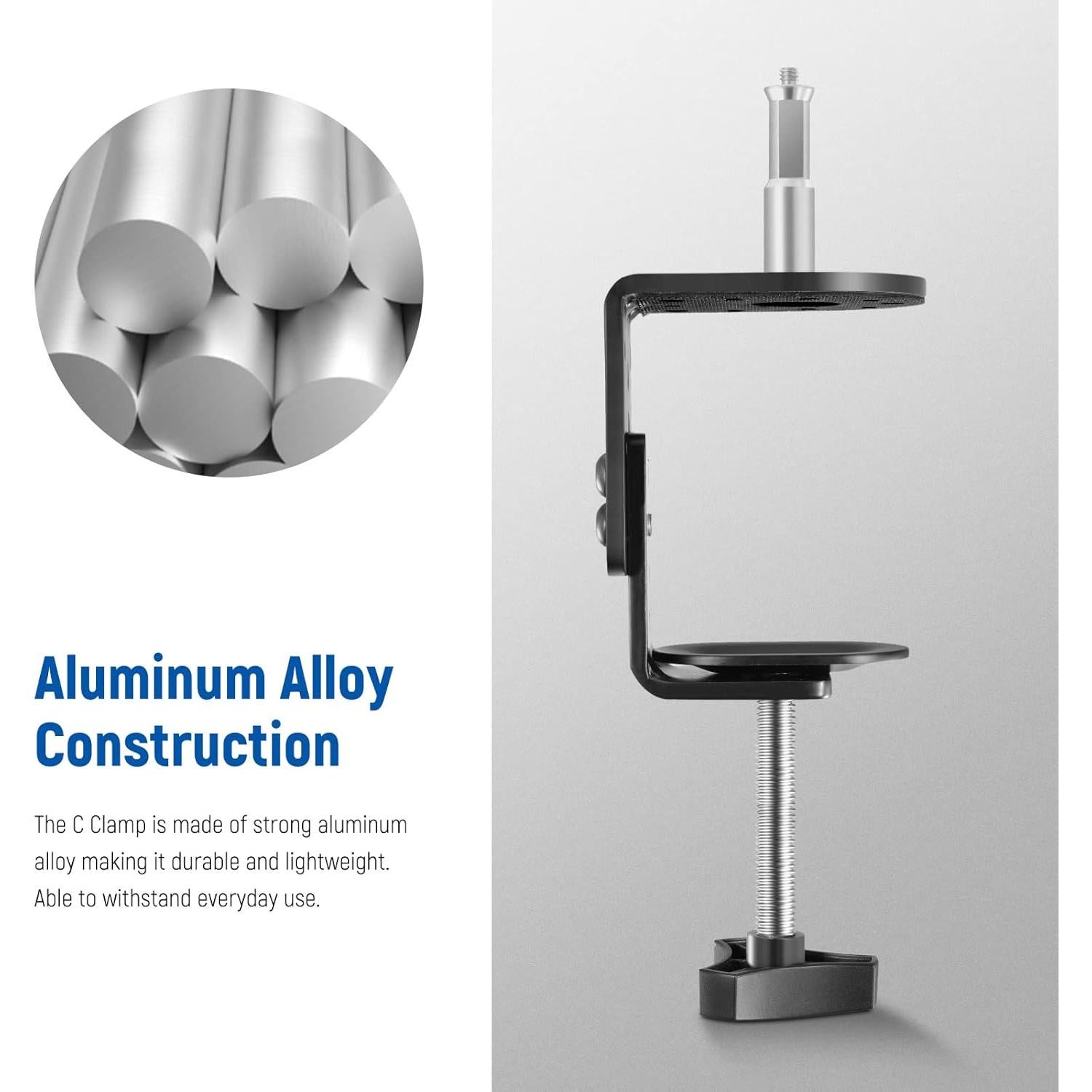 Abrazadera C Ajustable NEEWER con Columna de Montaje 20kg