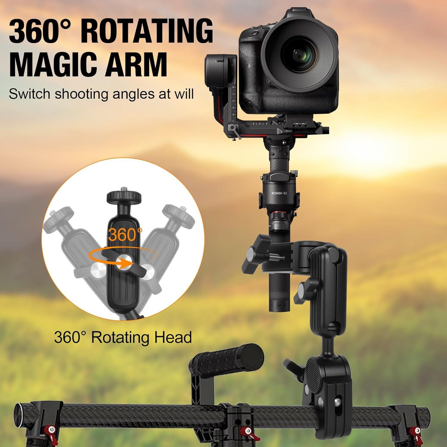 Soporte Doble de Abrazadera XIEACHUR con Adaptador 1/4"