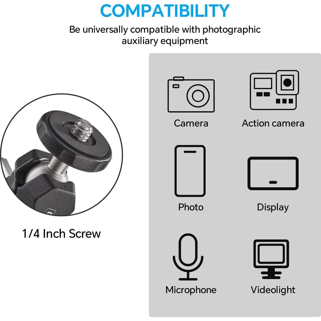 Super Clamp Soporte de Cámara DAUEULITE CP-02 360° Ajustable