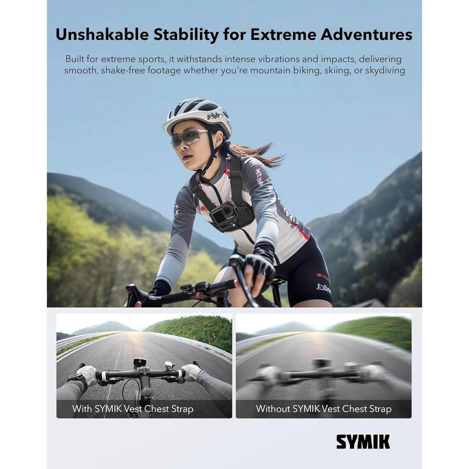 Arnés de Montaje en el Pecho SYMIK Ajustable para GoPro y DJI