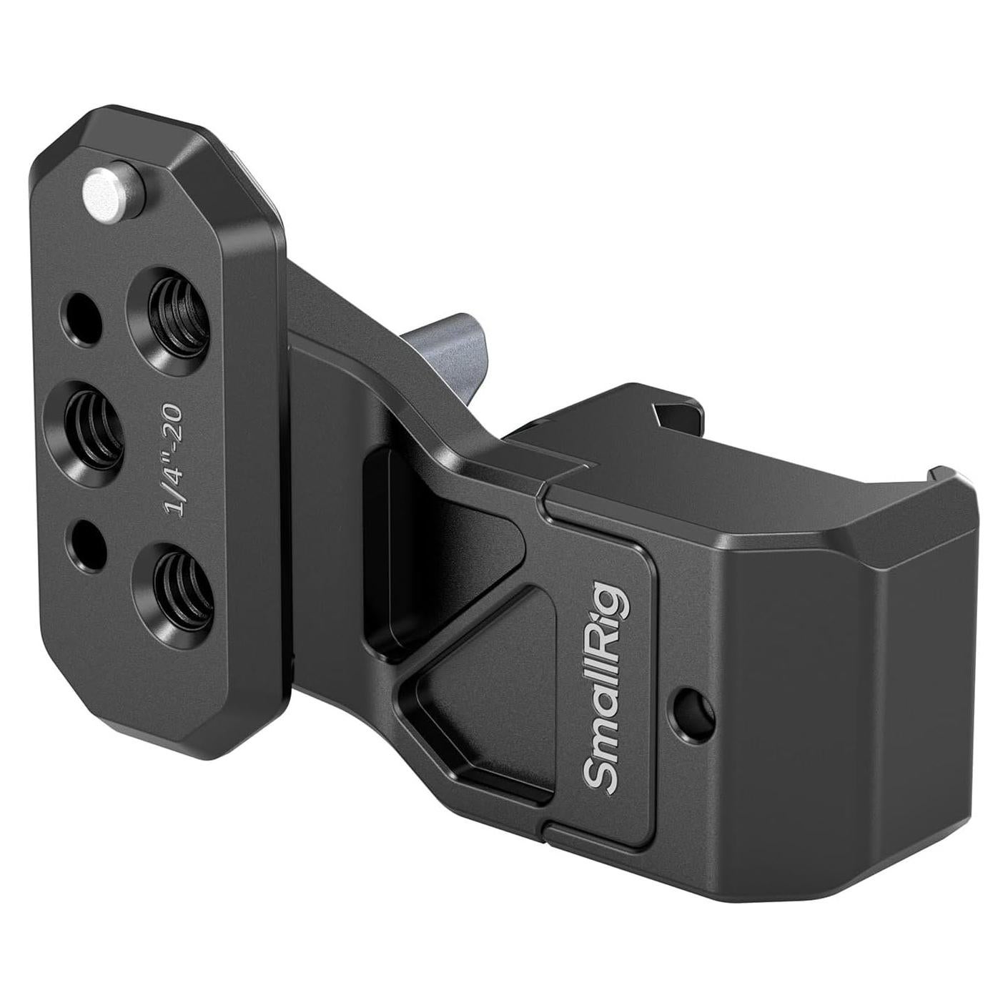 SmallRig Side Handle Extension Adapter Part with NATO Clamp, for NATO Rails, Cages with Built-in NATO Rails, Mounting Plates, with 1/4"-20 Threaded Holes and 1/4"-20 Locating Holes - 4458