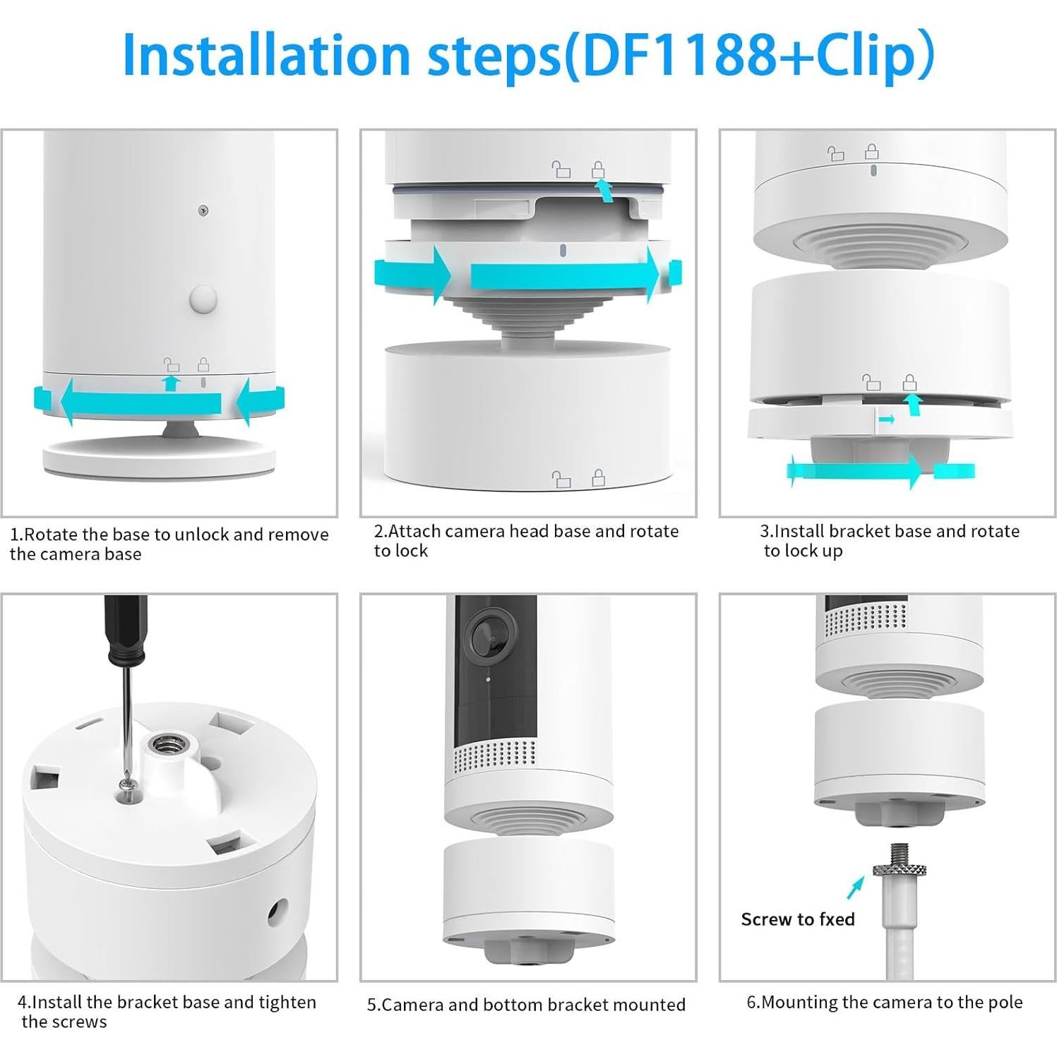 Soporte de Abrazadera Flexible VOMENC para Cámara Pan Tilt