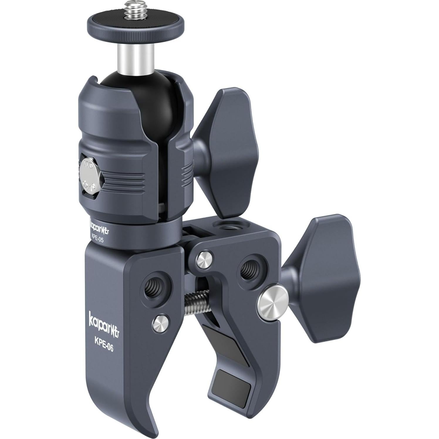 Kit de Soporte para Cámara KAPARNER KCB-7, Cabezal de Bola y Abrazadera