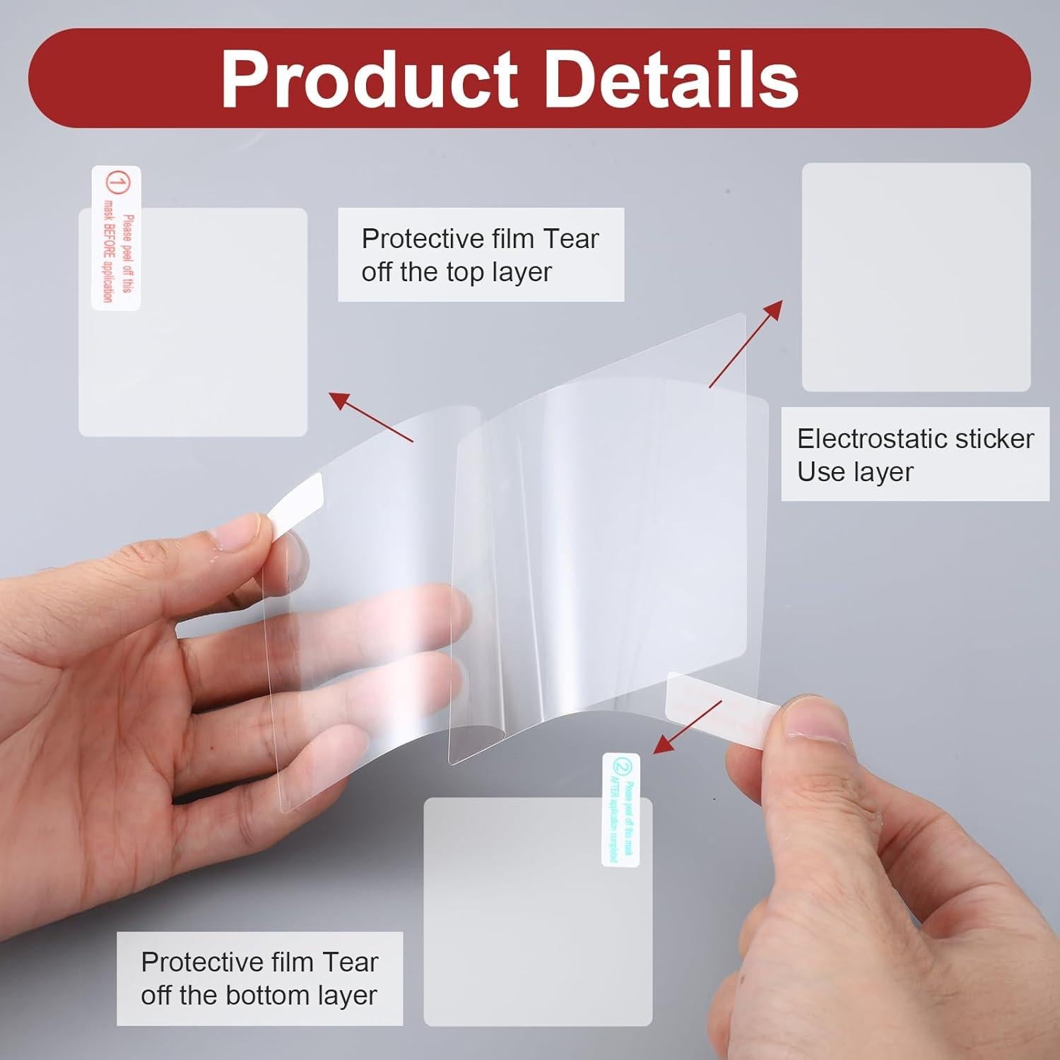 Pegatinas Electroestáticas Heclia para Cámara Dash 20 PCS