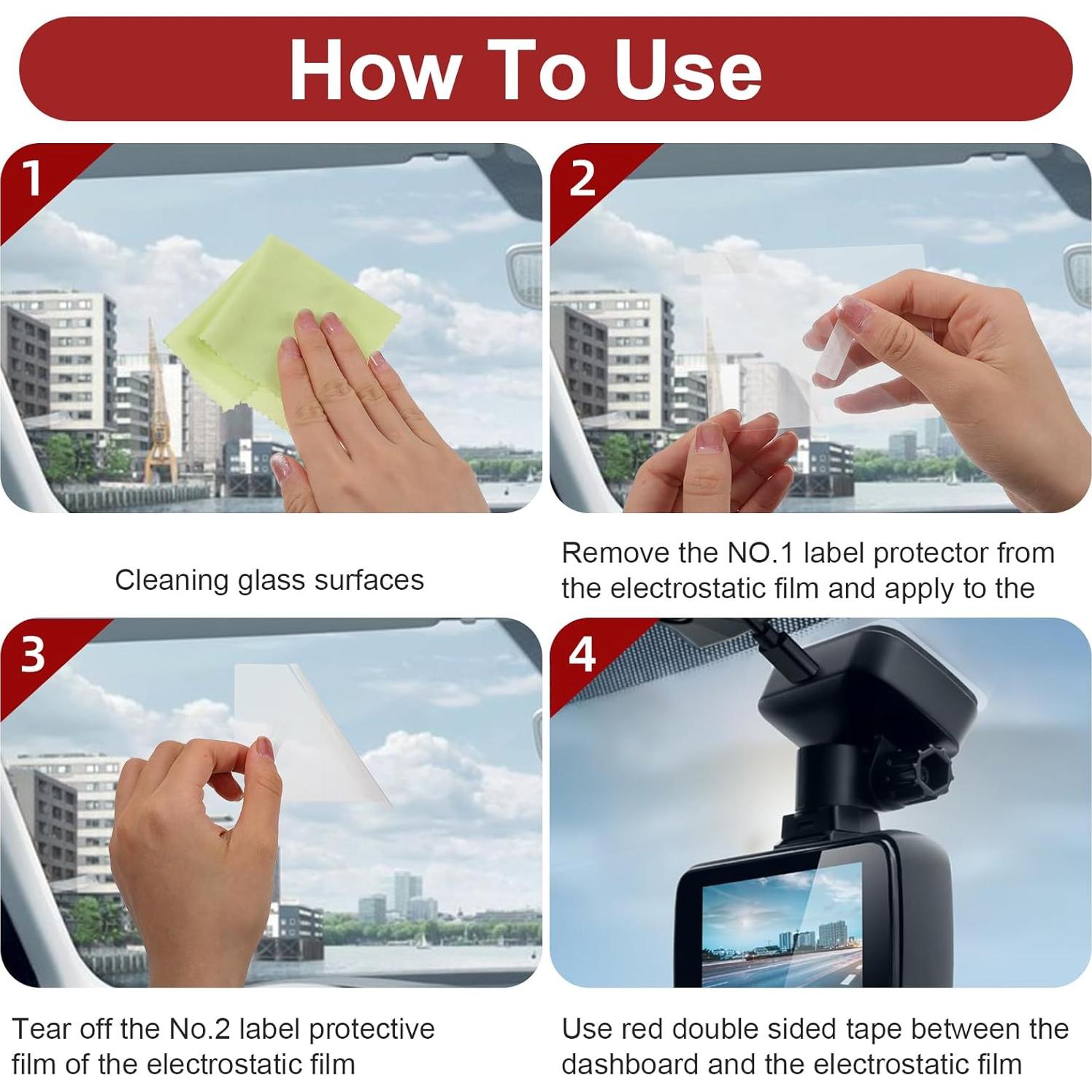 Pegatinas Electroestáticas Heclia para Cámara Dash 20 PCS